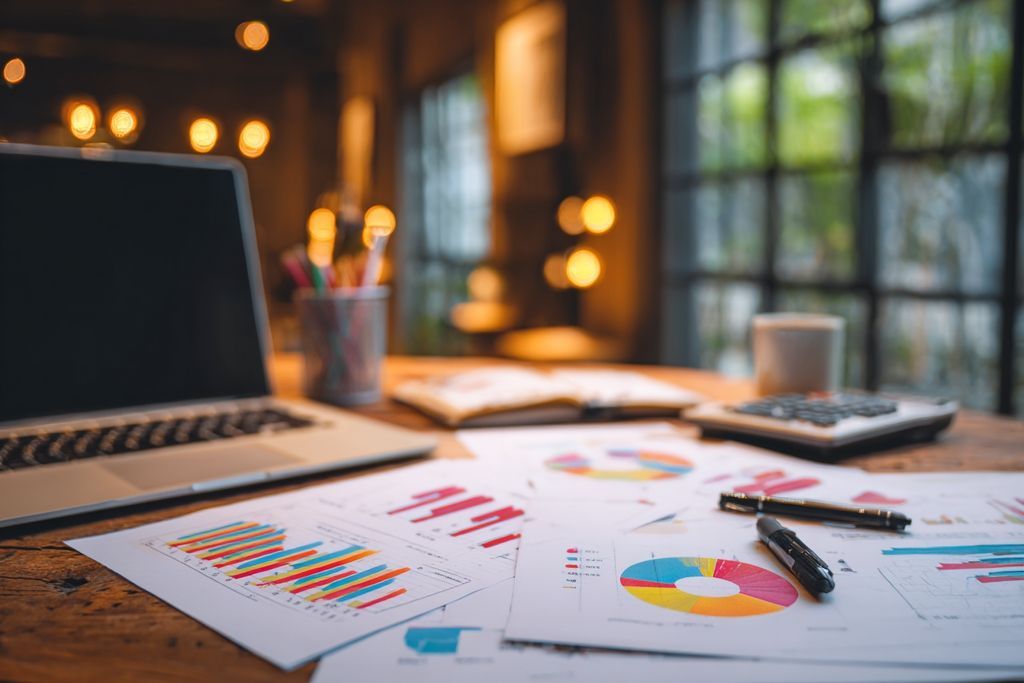 Espace de travail chaleureux avec analyse fiscale de résidences secondaires