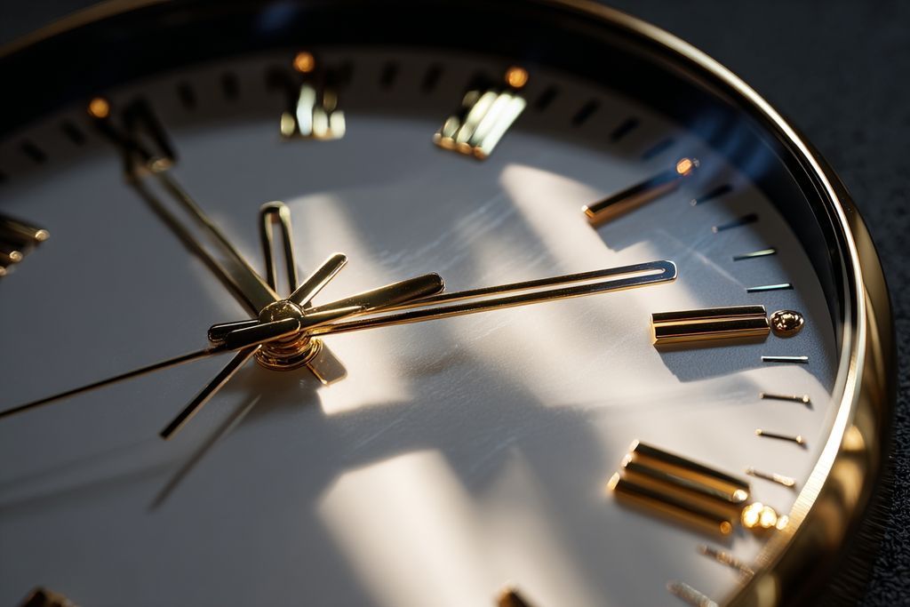 Photo rapprochée d'une horloge illustrant l'urgence dans un contexte légal.