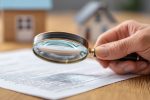 Analyse détaillée d'un rapport immobilier à l'aide d'une loupe